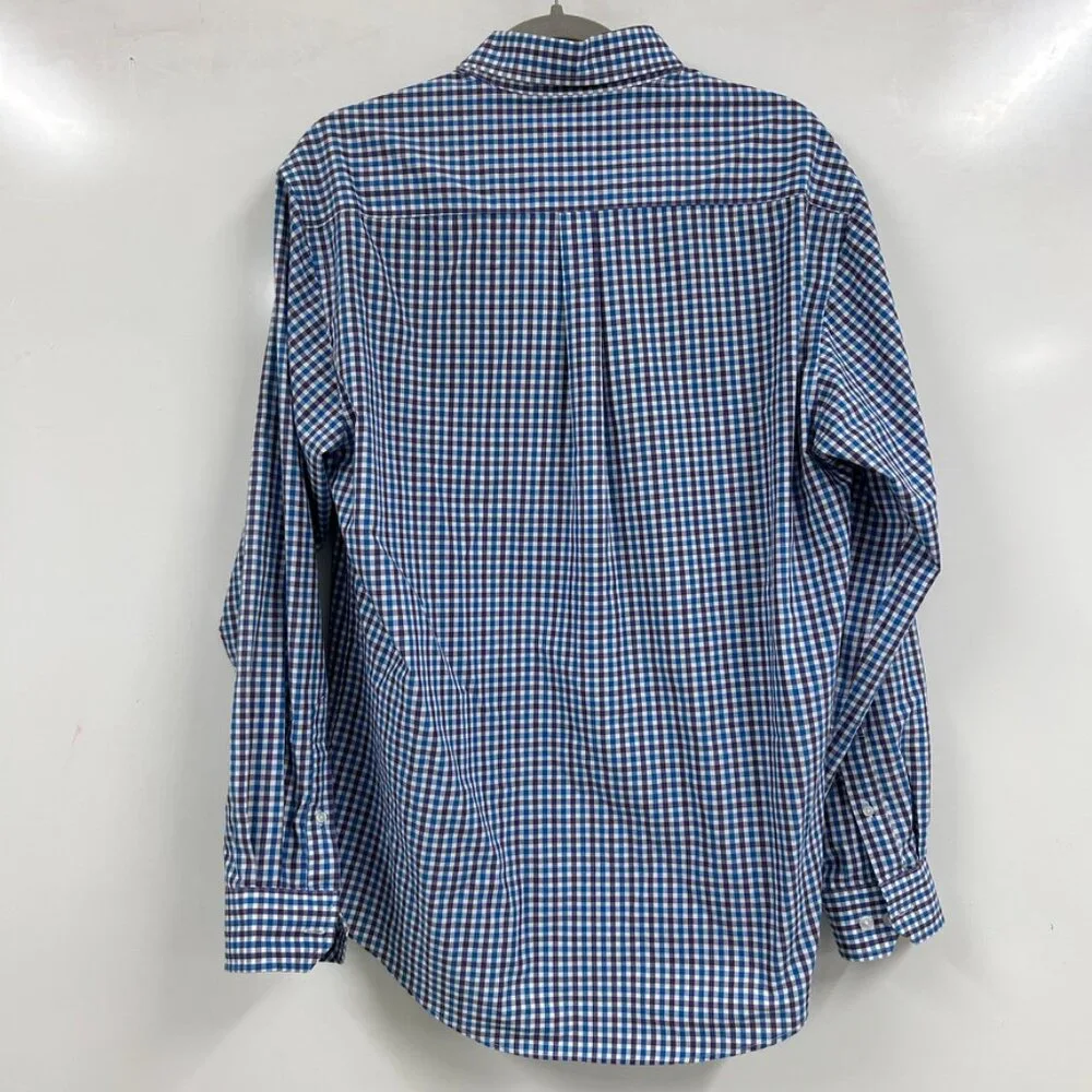 Coastal Provisions‎ Company Blue Gingham Button Down Shirt Men’s Classic Preppy